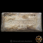 20oz Engelhard Bull Logo Flipped Weight/Fineness Variety Vintage Silver Bar