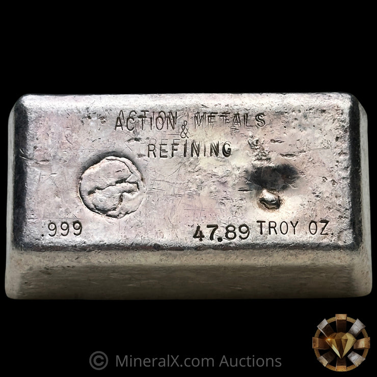 47.89oz Action Metals Refining Vintage Silver Bar
