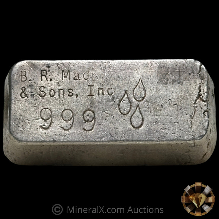 10.49oz B R Mackay & Sons Inc Vintage Silver Bar