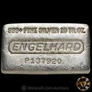 10oz Engelhard Waffleback Reverse Convex Stamp Vintage Silver Bar