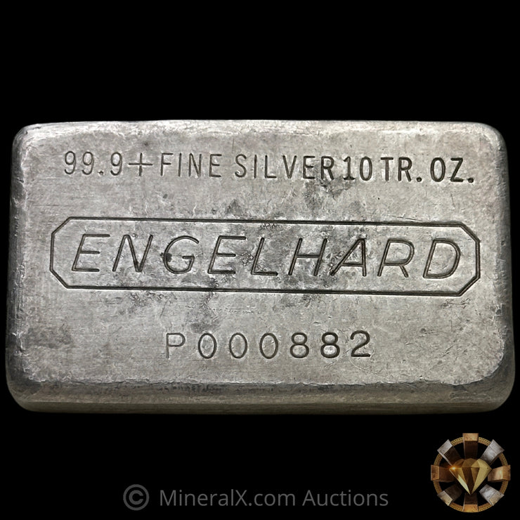 10oz Engelhard 7th Series Early Serial Vintage Silver Bar
