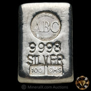100g ABC Australian Bullion Co Vintage Silver Bar