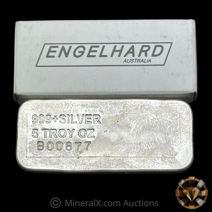 5oz Engelhard Australia Silver Bar With Original Box