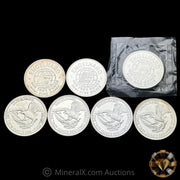 x7 1oz Engelhard Prospector Vintage Silver Coins
