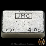 4oz JMC Johnson Matthey No Maple Leaf Vintage Silver Bar