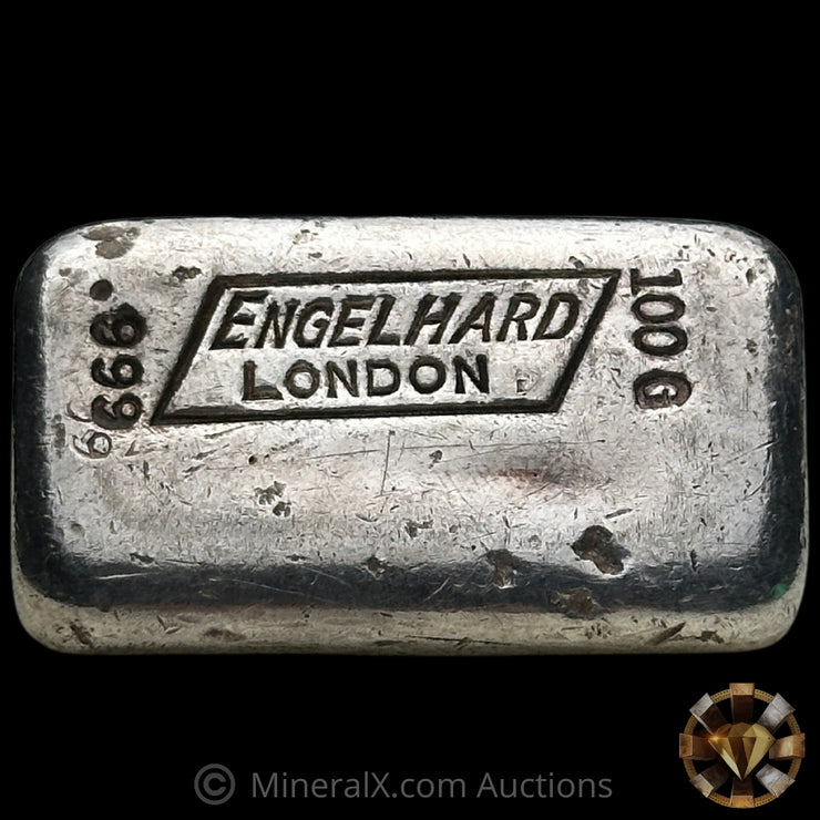 100g Engelhard London Vintage Silver Bar