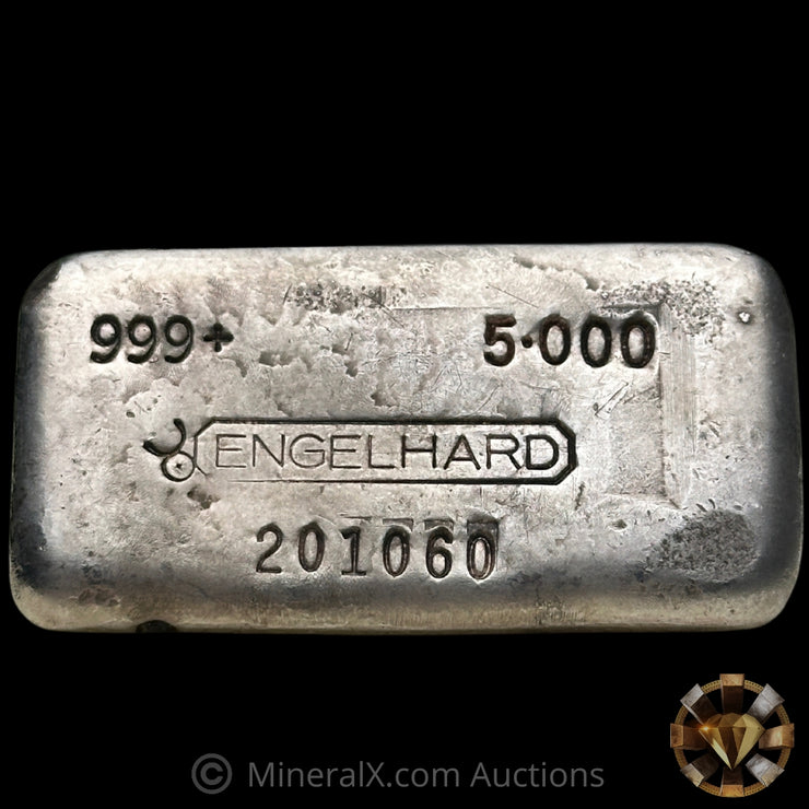 5oz Engelhard Bull Logo Vintage Silver Bar