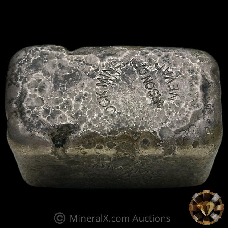 5oz "T.OZ" Comstock Mines Carson City Nevada Vintage Silver Bar Uniquely Counterstamped On All Sides