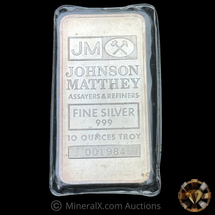 10oz 1982 JM Johnson Matthey Ranchers Exploration Escalante Mine Silver Bar In Original Seal