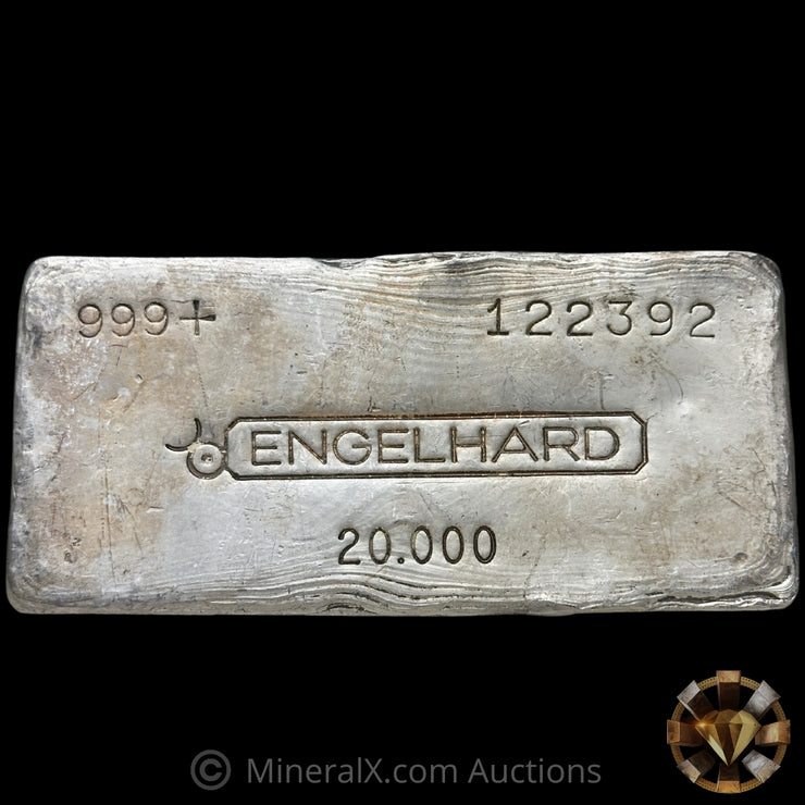 20oz Engelhard Bull Logo Vintage Silver Bar