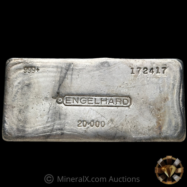 20oz Engelhard Bull Logo Vintage Silver Bar