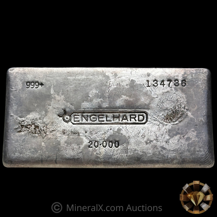 20oz Engelhard Bull Logo Vintage Silver Bar