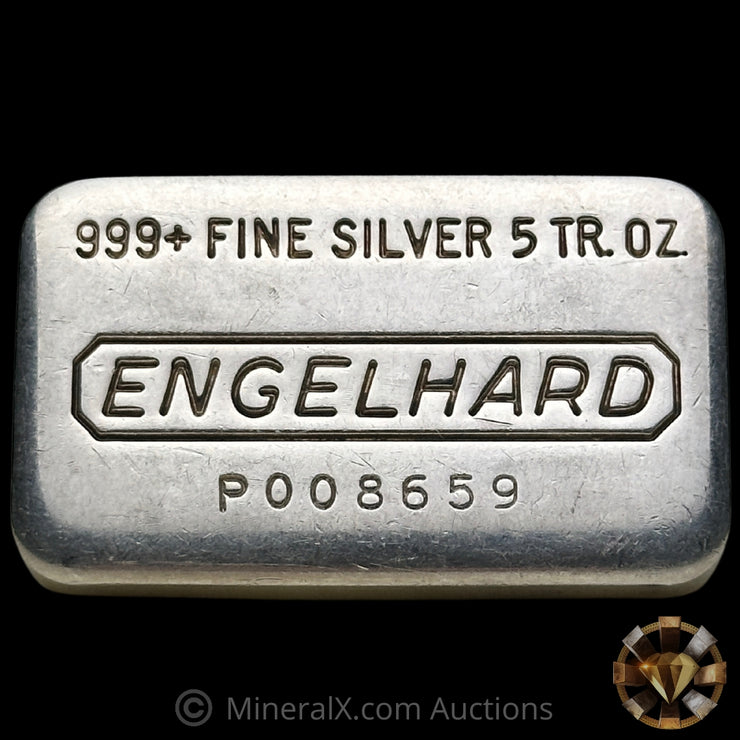 5oz Engelhard P Loaf Vintage Silver Bar