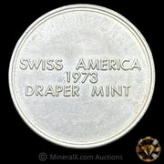 1oz Swiss America Draper Mint Vintage Silver Coin With Unique Double Die Fields