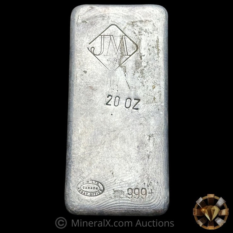 20oz JM Johnson Matthey Vintage Silver Bar