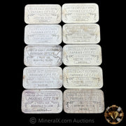 x10 1oz South East Refining Panama City FL Vintage Silver Bars