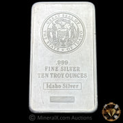 10oz Great Seal Of The State Of Idaho Vintage Silver Bar