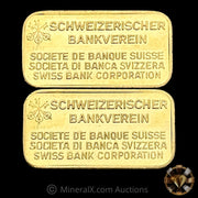 x2 5g Swiss Bank Corporation Vintage Gold Bars