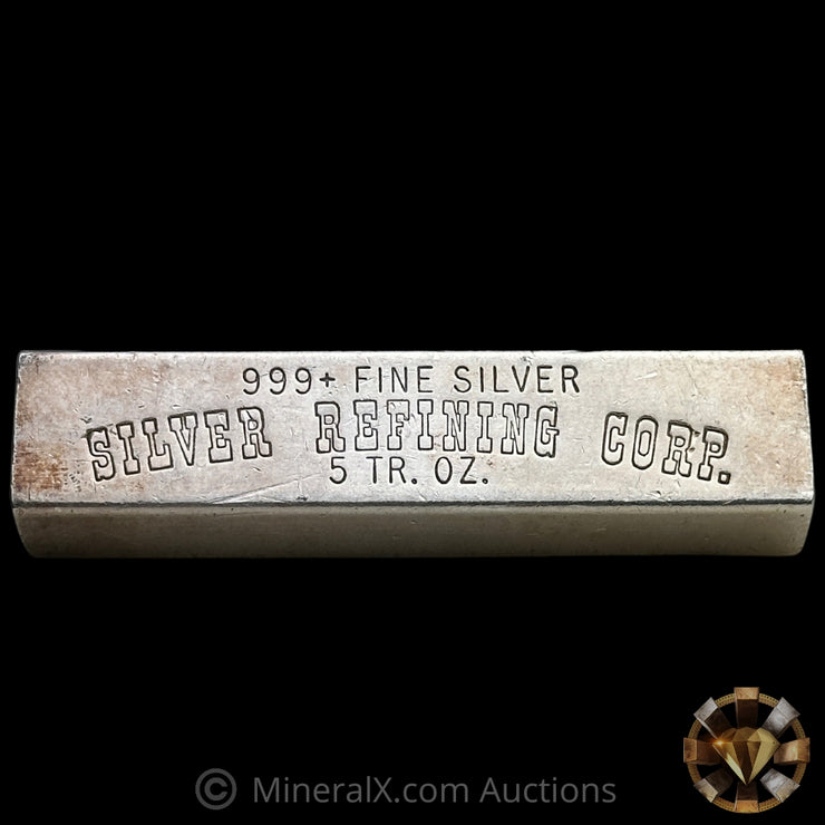 5oz Silver Refining Corp Vintage Silver Bar