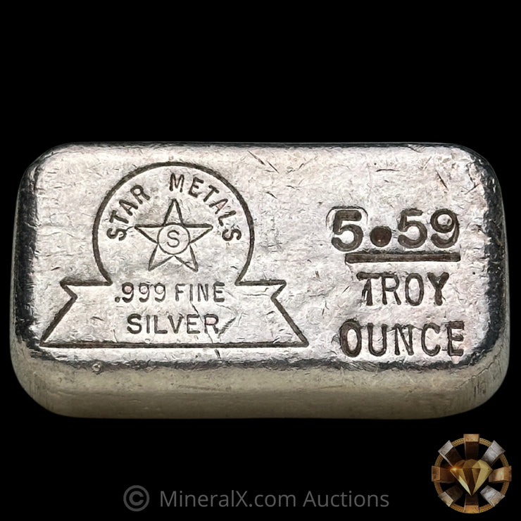 5.59oz Star Metals Vintage Silver Bar