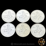 x6 1oz 1983 Engelhard Prospector Vintage Silver Coins