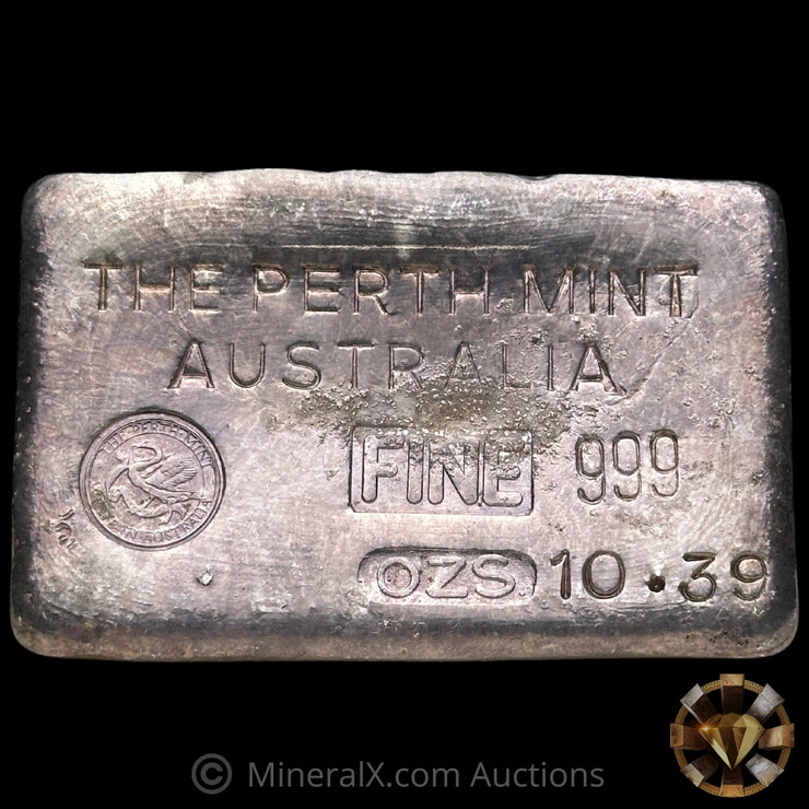 10.39oz The Perth Mint Australia Type A Vintage Silver Bar