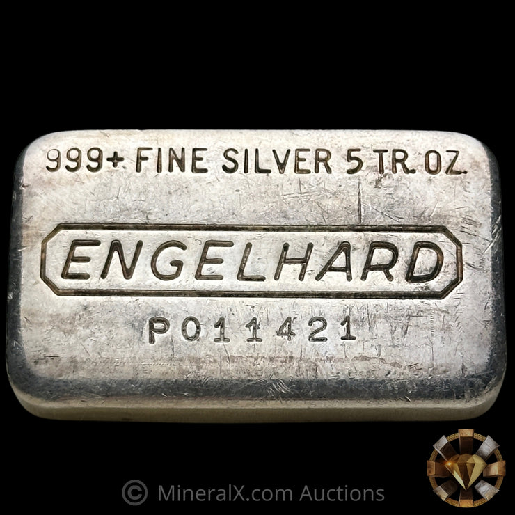 5oz Engelhard P loaf Vintage Silver Bar