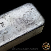 100oz Mocatta Metals Corporation JM Johnson Matthey Vintage Silver Bar