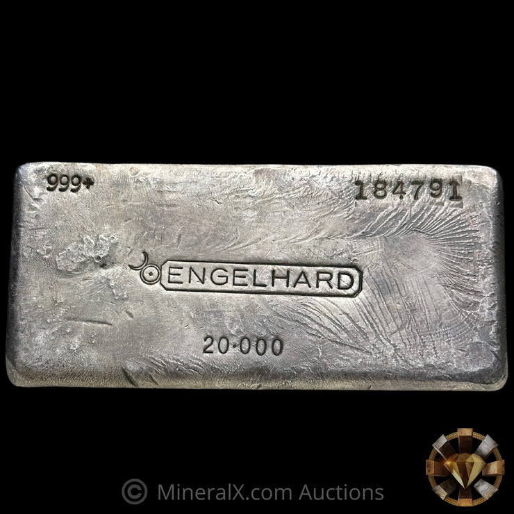 20oz Engelhard Bull Logo Vintage Silver Bar