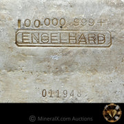 100oz Engelhard 1st Series Double Strike Partial X Prefix Error Vintage Silver Bar