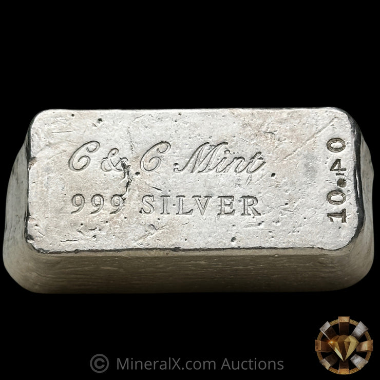 10.40oz C & C Mint Vintage Silver Bar