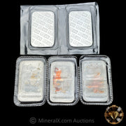 x5 1oz Misc Vintage Silver Bars