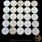 x25 1oz Engelhard Prosepector "E Logo" Vintage Silver Coins (x17 1982 / x8 1984)