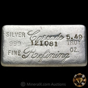 5.49oz Cascade Refining Vintage Silver Bar (Rare Weight Class)