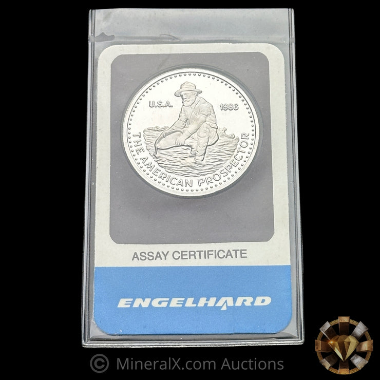 1oz 1986 Engelhard Proof Vintage Platinum Prospector Mint In Original Factory Seal (Rare Blue Label)