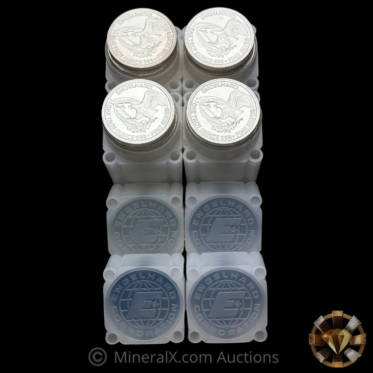 x100 1oz 1985 Engelhard Prosepector Vintage Silver Coins BU (x4 Original Factory Tubes Of x25 / 100oz Total) BU