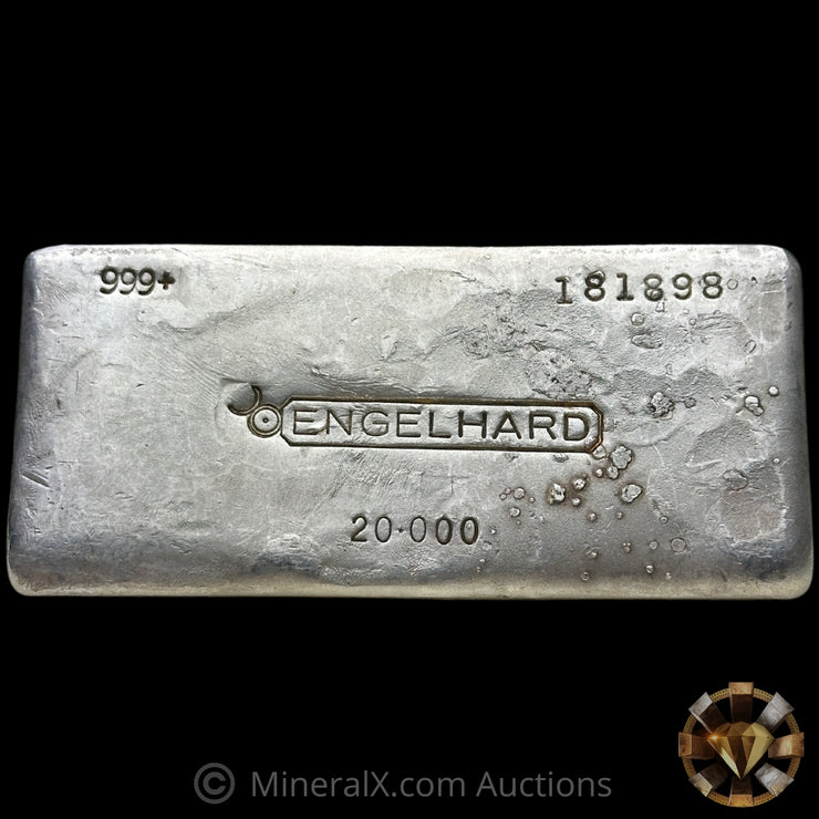 20oz Engelhard Bull Logo Vintage Silver Bar