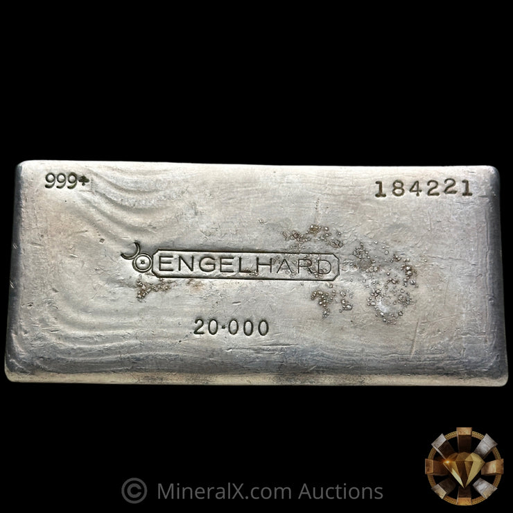 20oz Engelhard Bull Logo Vintage Silver Bar