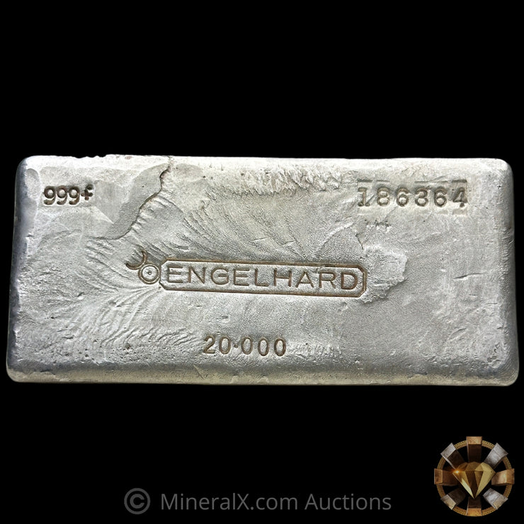 20oz Engelhard Bull Logo Vintage Silver Bar