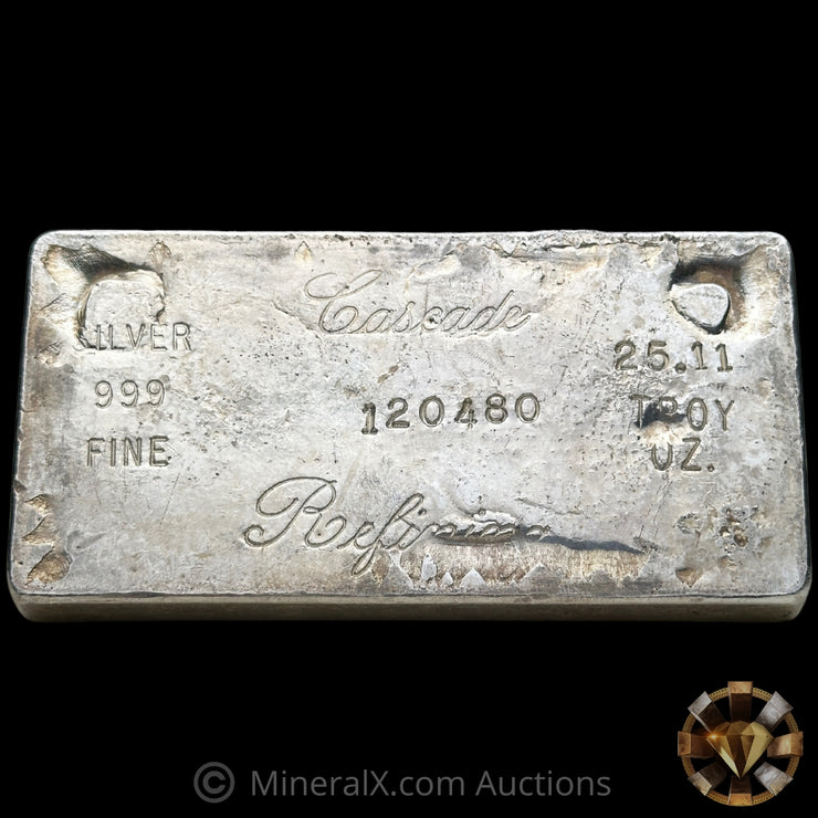 25.11oz Cascade Refining Vintage Silver Bar