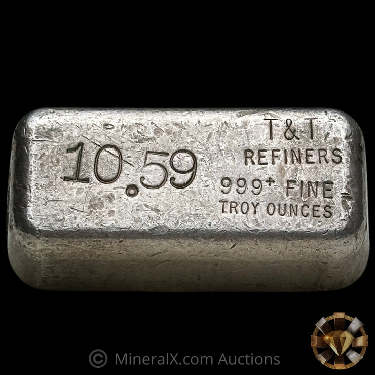 10.59oz T & T Refiners Vintage Silver Bar