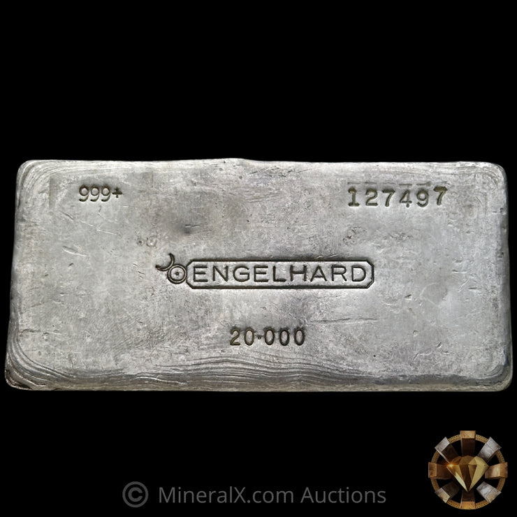 20oz Engelhard Bull Logo Vintage Silver Bar