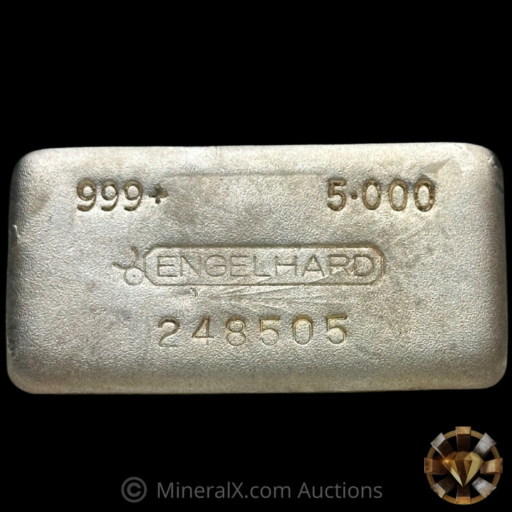 5oz Engelhard Bull Logo Vintage Silver Bar