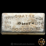 10.26oz Quatre Bonded Cascade Refining Vintage Silver Bar