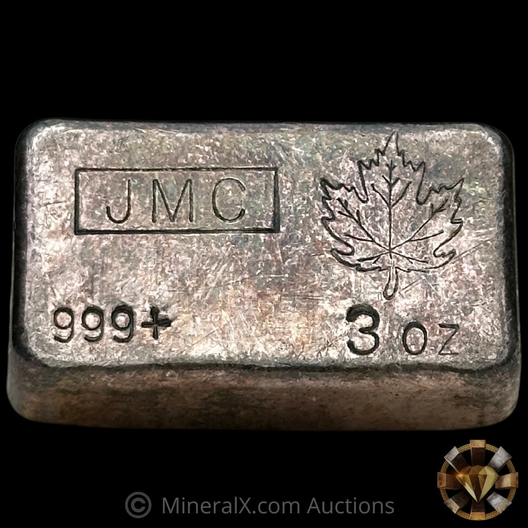 3oz JMC Johnson Matthey Vintage Silver Bar – MineralX
