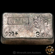 3oz JMC Johnson Matthey Vintage Silver Bar