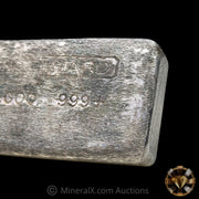 10oz Engelhard 2nd Series Top Hallmark Absent Serial With Unique Brushed/Ground Finish Vintage Silver Bar