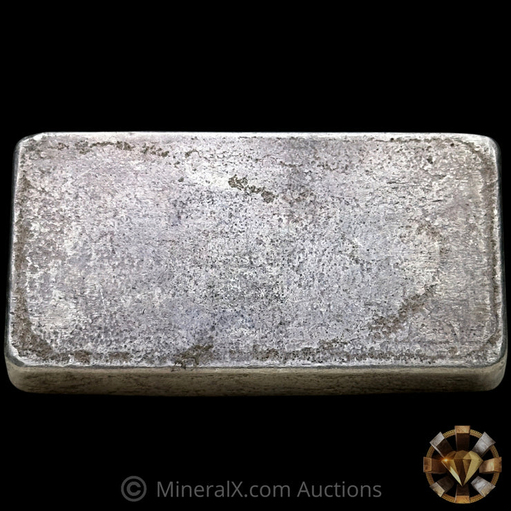 10oz Engelhard 2nd Series Top Hallmark Absent Serial With Unique Brushed/Ground Finish Vintage Silver Bar