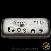 1.06oz Alexander Westerfall Aztec Sun Vintage Silver Bar