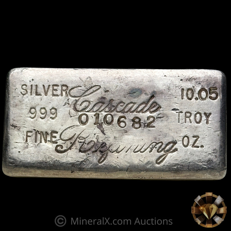 10.05oz Cascade Refining Vintage Silver Bar